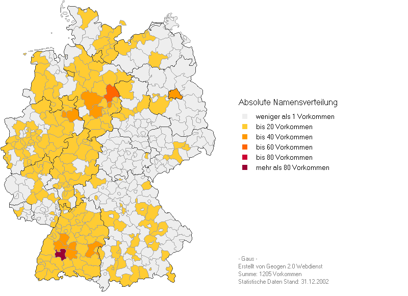 Familienname Gaus absolute Verteilung by Geogen.png