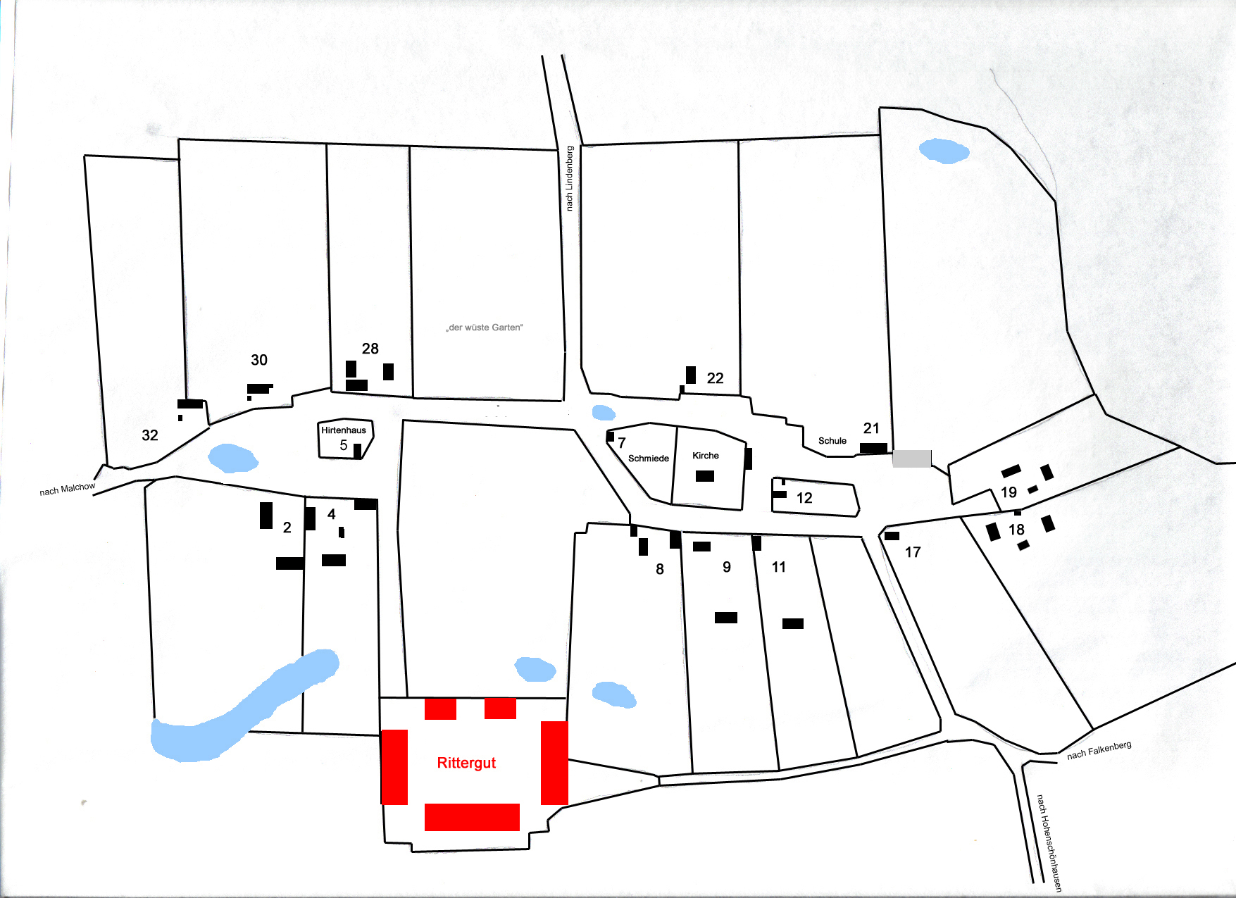 Lageplan von 1825