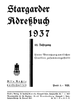 Adressbuch Stargard 1937 Titel.djvu