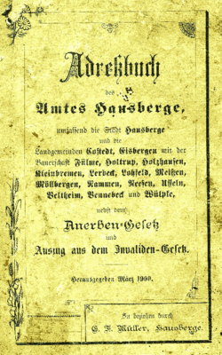 Adresssbuch Amt Hausberge 1900 Titelblatt.png