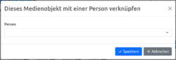 Ein Medienobjekt verknüpfen mit Person