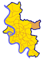 Lokalisierung des Stadtteils Hubbelrath von Düsseldorf