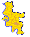 Lokalisierung des Stadtteils Eller von Düsseldorf