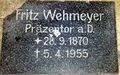 Grabplatte Fritz Wehmeyer in Zschorgula