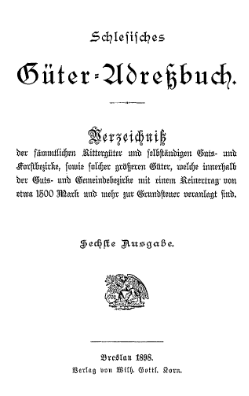 Güteradressbuch Schlesien 1898 Titel.djvu