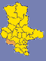 Lokalisierung des Landkreises Sangerhausen (Sachsen-Anhalt, bis 30. Juni 2007)