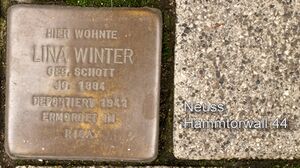 Neuss-Stolperstein Hammtorwall44.jpg