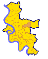 Lokalisierung des Stadtteils Ludenberg von Düsseldorf