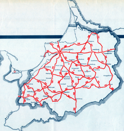 Karte: Reichsstraßen in Ostpreußen, Quelle: ostpreussen.jpg (1973×2328) (autobahn-online.de)