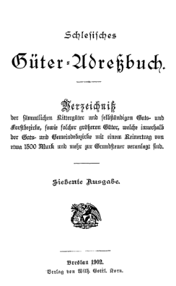 Güteradressbuch Schlesien 1902 Titel.djvu