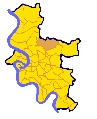 Lokalisierung des Stadtteils Rath von Düsseldorf