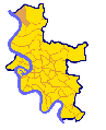 Lokalisierung des Stadtteils Wittlaer von Düsseldorf