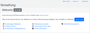 Verwaltung - Webseite