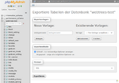 Export/Datensicherung