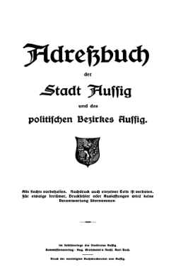 Adressbuch Aussig 1921 Titel.djvu