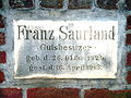 Gedenkstein Franz Saurland