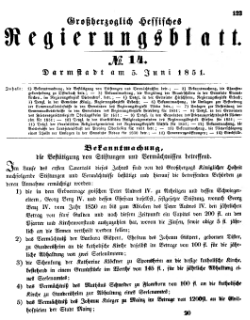 Grossherzoglich Hessisches Regierungsblatt 1851.djvu