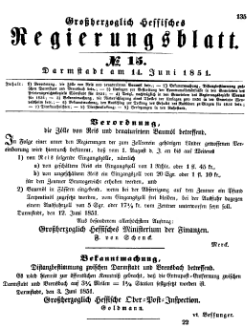 Grossherzoglich Hessisches Regierungsblatt 1851.djvu