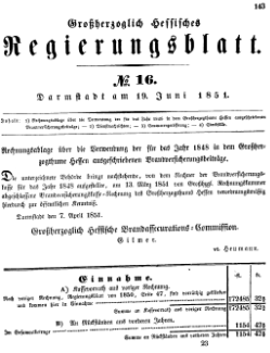 Grossherzoglich Hessisches Regierungsblatt 1851.djvu