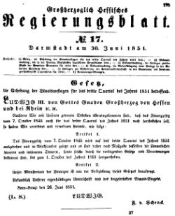 Grossherzoglich Hessisches Regierungsblatt 1851.djvu