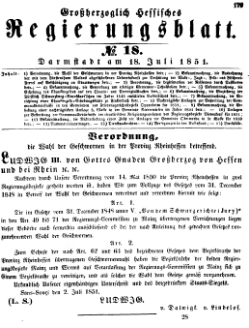 Grossherzoglich Hessisches Regierungsblatt 1851.djvu