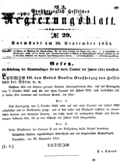 Grossherzoglich Hessisches Regierungsblatt 1851.djvu