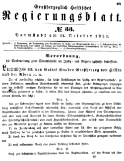 Grossherzoglich Hessisches Regierungsblatt 1851.djvu