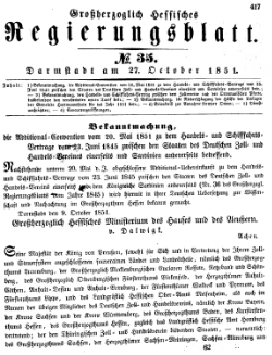 Grossherzoglich Hessisches Regierungsblatt 1851.djvu