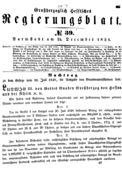 Grossherzoglich Hessisches Regierungsblatt 1851.djvu