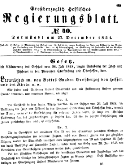 Grossherzoglich Hessisches Regierungsblatt 1851.djvu