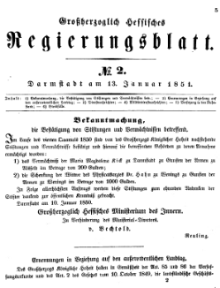 Grossherzoglich Hessisches Regierungsblatt 1851.djvu