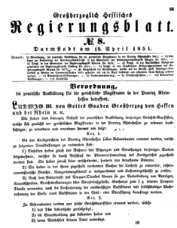 Grossherzoglich Hessisches Regierungsblatt 1851.djvu