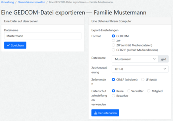GEDCOM-Export