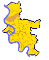 Lokalisierung des Stadtteils Lohausen von Düsseldorf