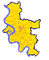 Lokalisierung des Stadtteils Düsseltal von Düsseldorf