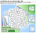 Der Name Braune in Frankreich (Zeitraum 1966 bis 1990)