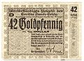 42 Goldpfennig Kreis Zauch-Bezig 1923