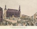 Das Rathaus am 15. Mai 1815 (Huldigungsfeier)