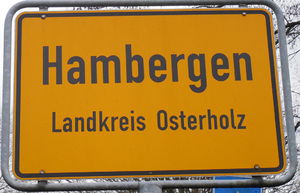 Ortsschild Hambergen