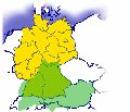 Lokalisierung des Dialektes Oberdeutsch (Deutschland, allg.)