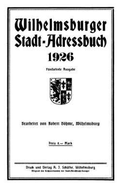 Adressbuch Wilhelmsburg 1926 Titel.djvu