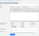Erstellen/Bearbeiten eines FAQ-Beitrags