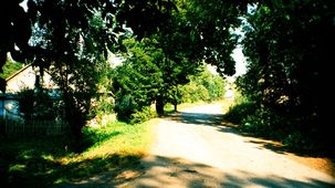 Die Dorfstraße in Neu Lubönen