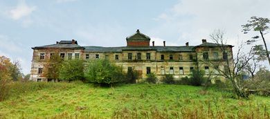 Schloss Parnehnen über dem Tal der Nehnne, Kreis Wehlau