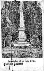 Biberach an der Riß - Kriegerdenkmal 1870/71 auf dem ev. Friedhof