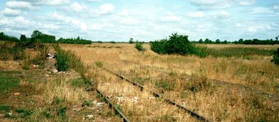 Landschaft beim Bahnhof von Naujeningken