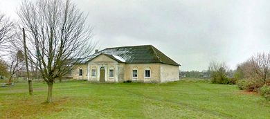 Kulturhaus in der Ortsmitte von Tammowischken, Kreis Insterburg