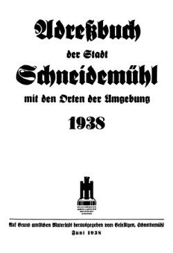 Adressbuch Schneidemühl 1938 Titel.djvu