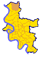 Lokalisierung des Stadtteils Angermund von Düsseldorf