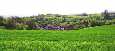 Blick auf Wellingerode, Ortsteil der Gemeinde Meißner, Werra-Meißner-Kreis, Heesen